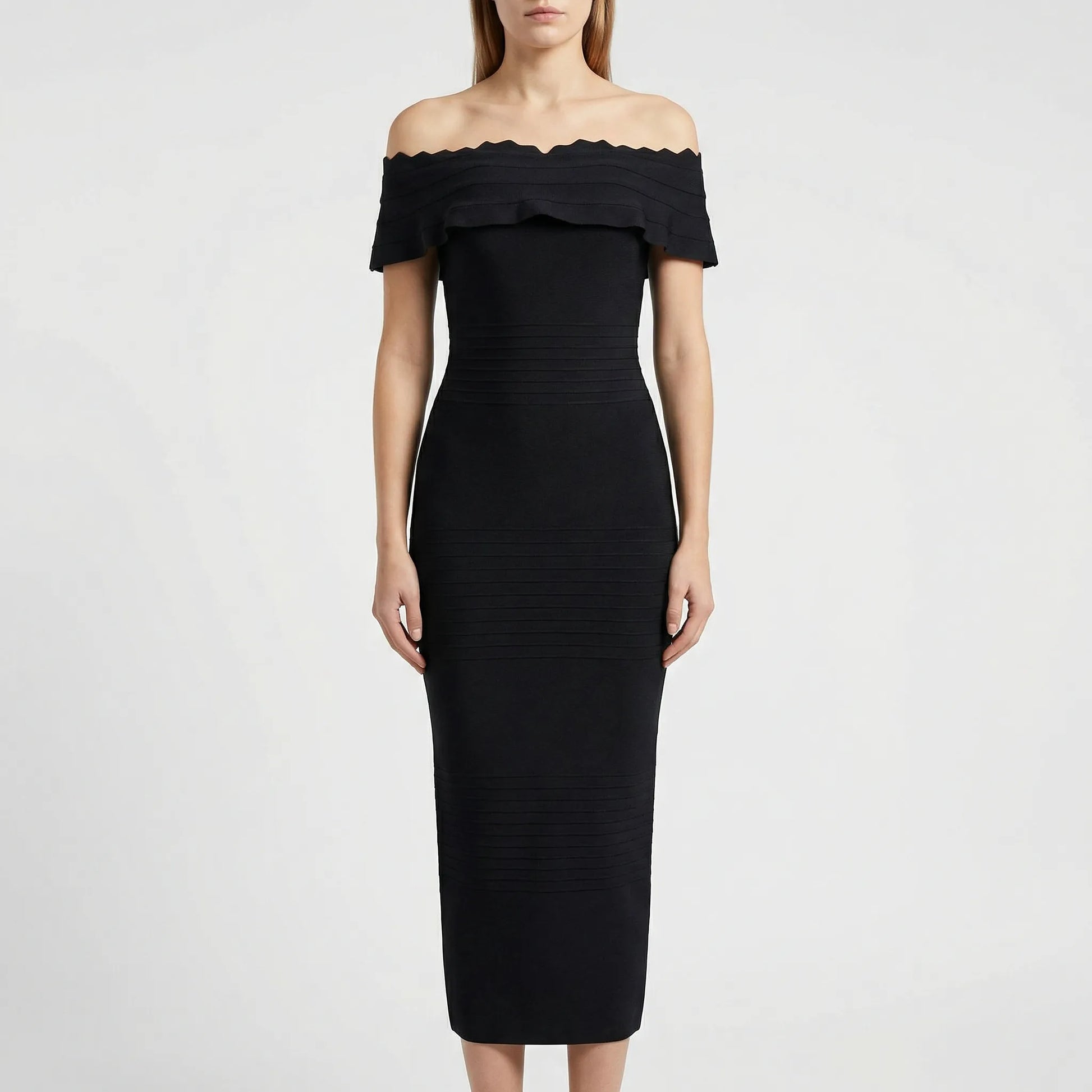 Off-The-Shoulder Midi Dress - Letizia