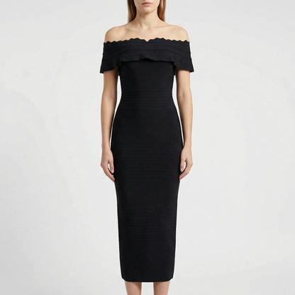 Off-The-Shoulder Midi Dress - Letizia