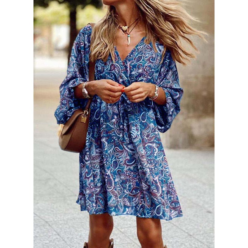 Autumnal midi dress with a tailored fit – Elina