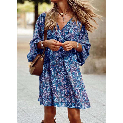 Autumnal midi dress with a tailored fit – Elina