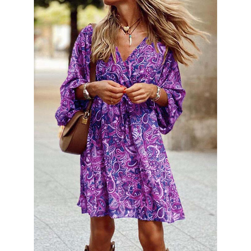 Autumnal midi dress with a tailored fit – Elina