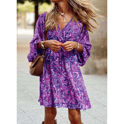 Autumnal midi dress with a tailored fit – Elina