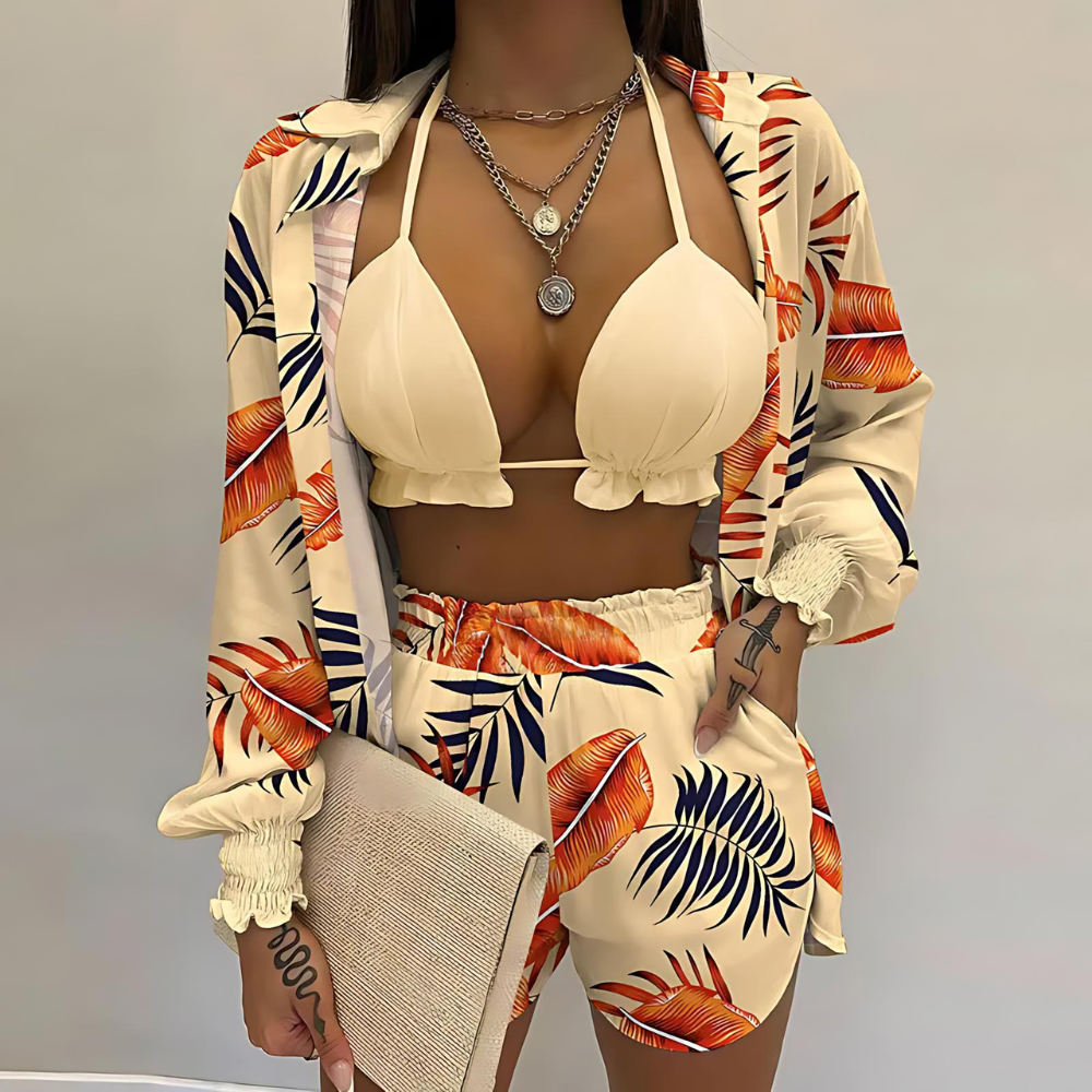 Stylish 3-piece summer outfit for the beach and pool - TropenGlow