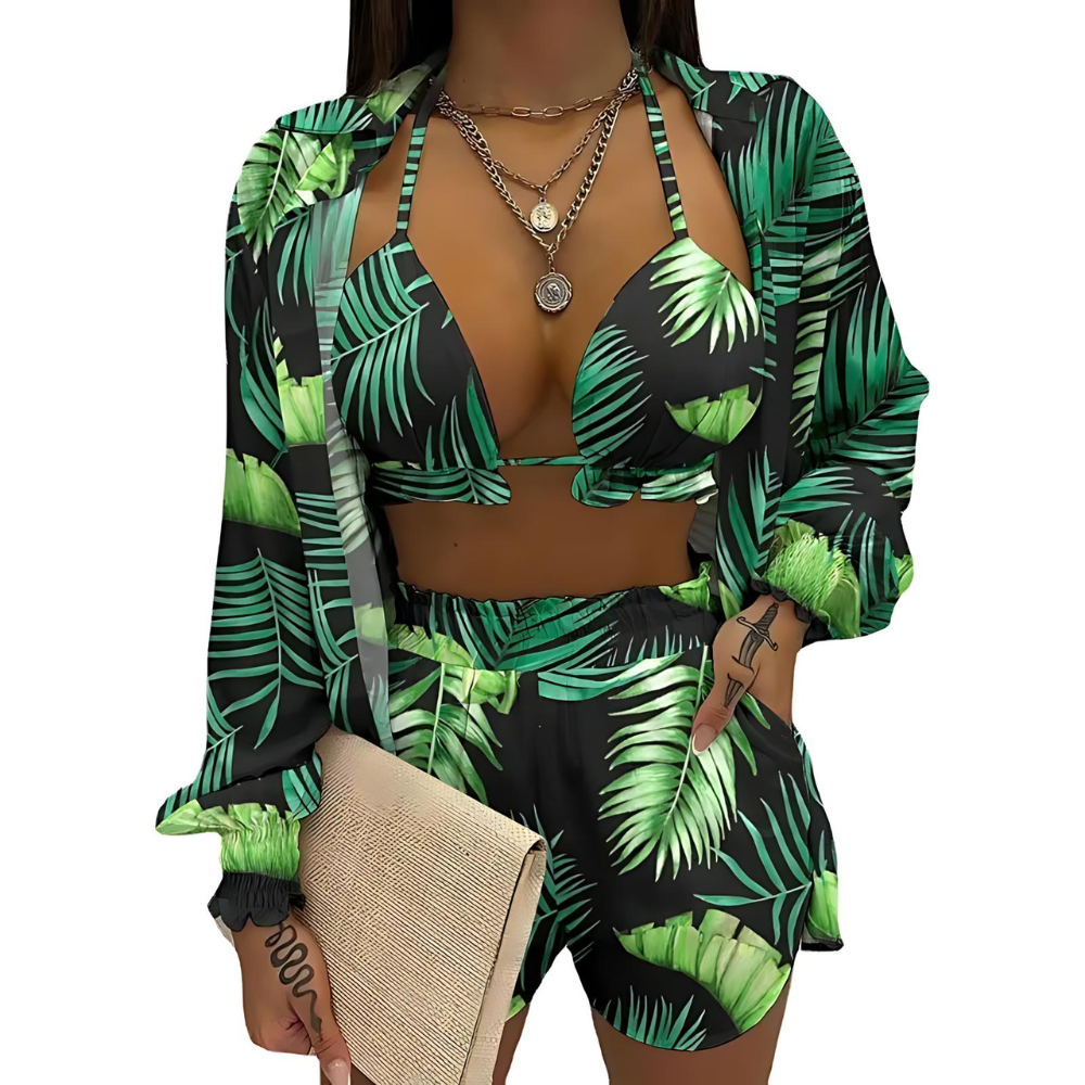 Stylish 3-piece summer outfit for the beach and pool - TropenGlow