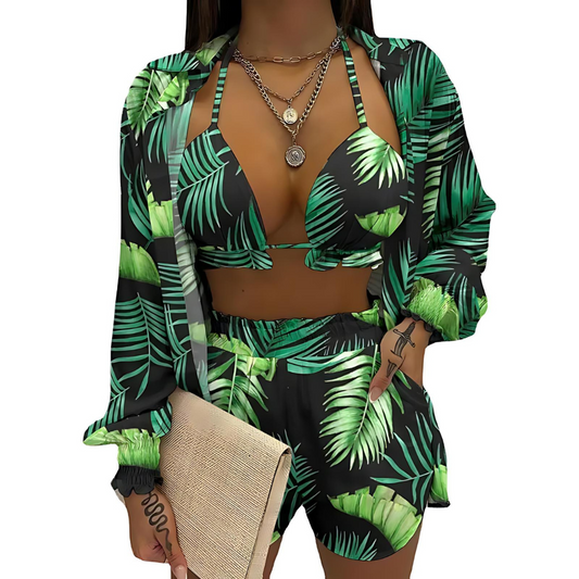 Stylish 3-piece summer outfit for the beach and pool - TropenGlow