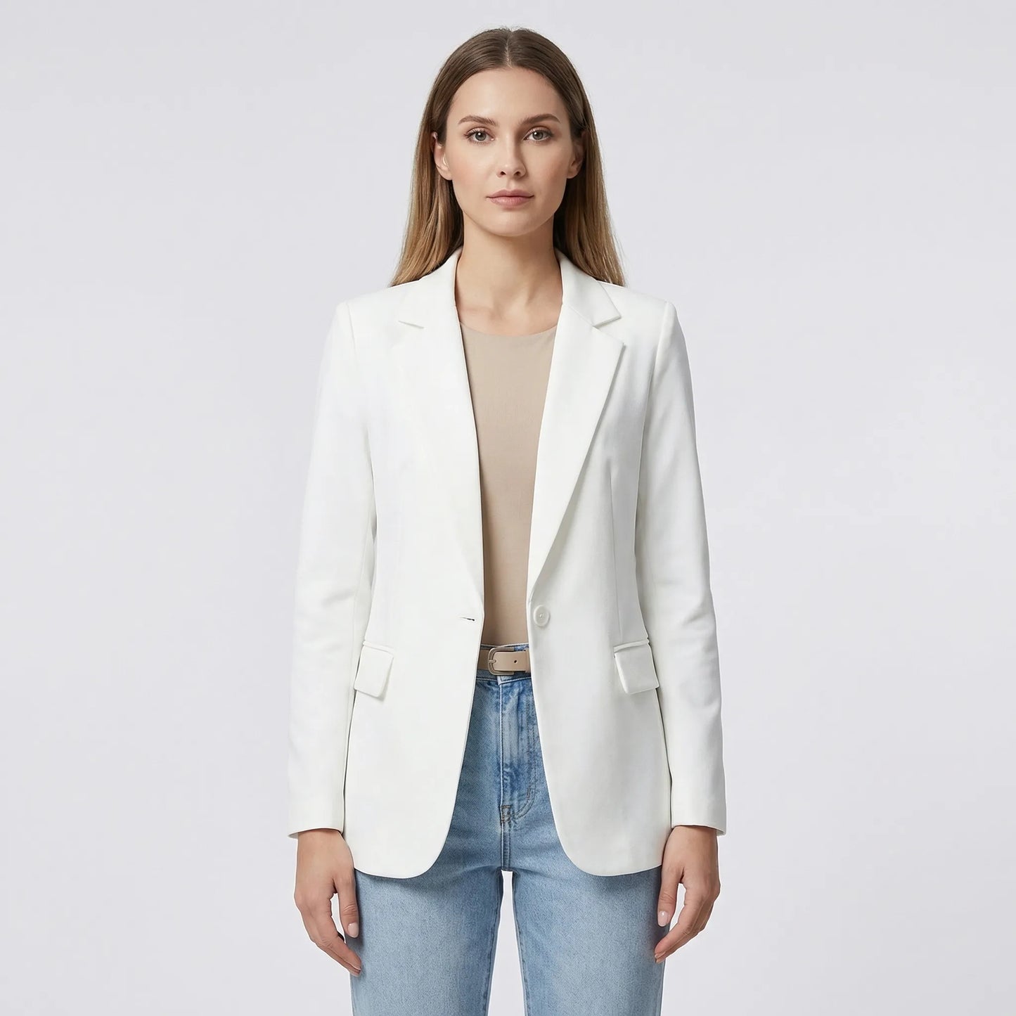 Open-Front Longline Women's Blazer - Barbara