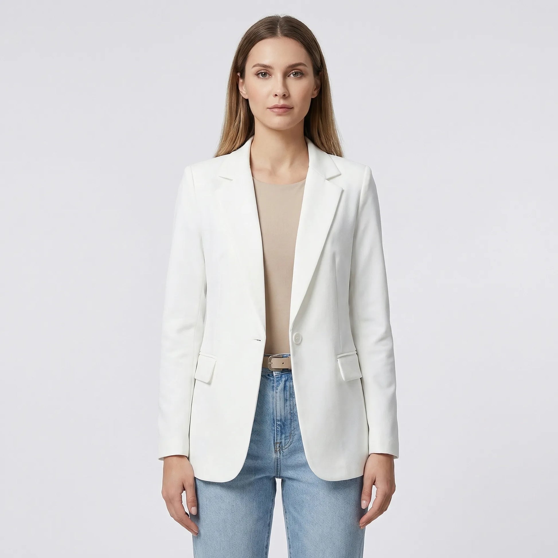 Open-Front Longline Women's Blazer - Barbara