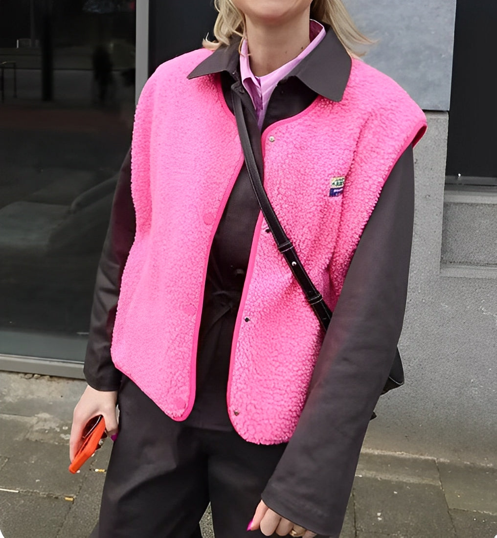 Open-Front Sleeveless Layering Vest - Claudia