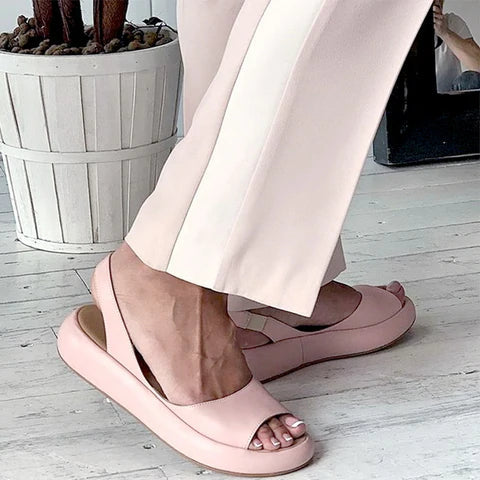 Orthopaedic ladies' comfort sandals with low heel – Livana