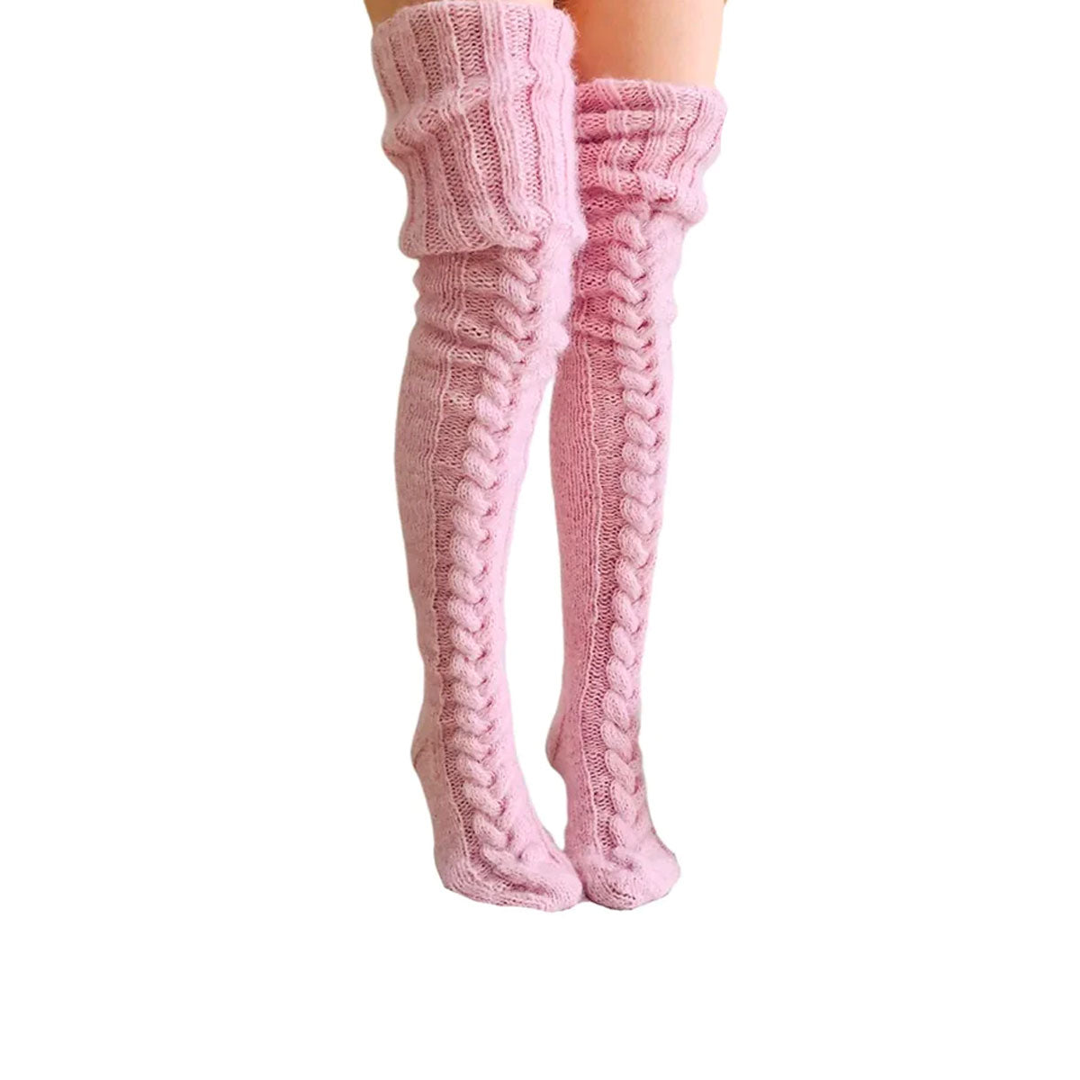 Ladies Over-Knee Knitted Socks – Aurora