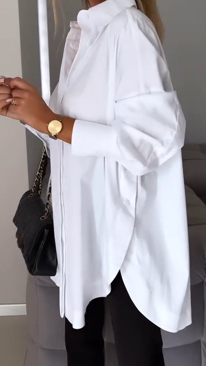 Oversized Blouse With A Collar - Mamie