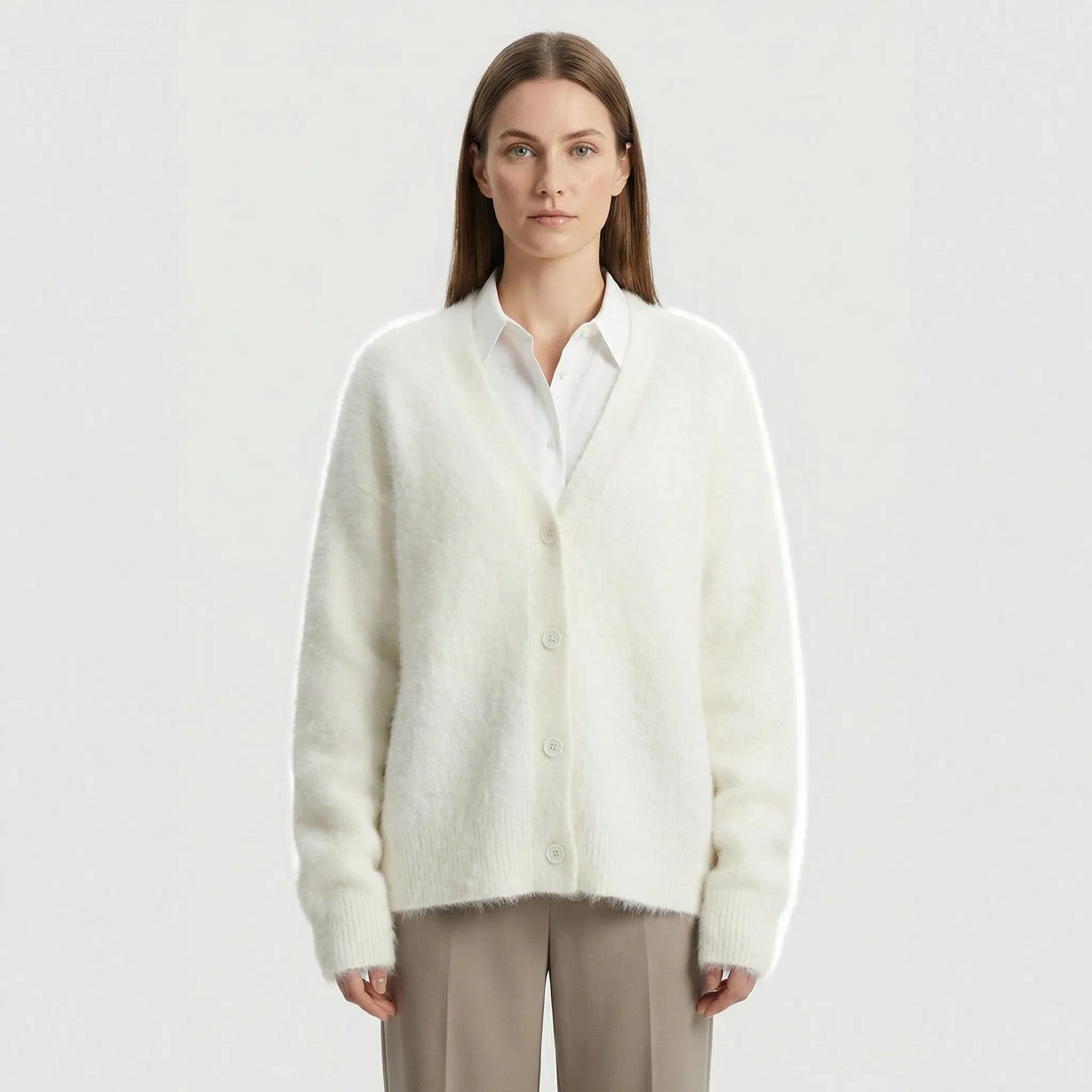 Oversized Button-Up Cardigan - Jasmina
