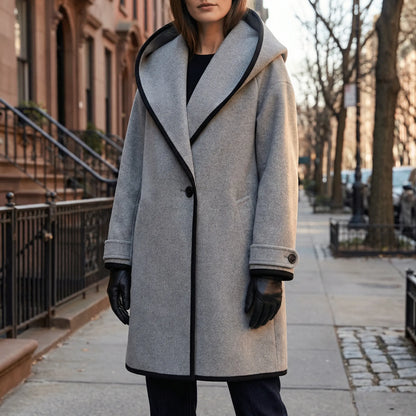 Oversized Coat With Wide Lapels - Lillian