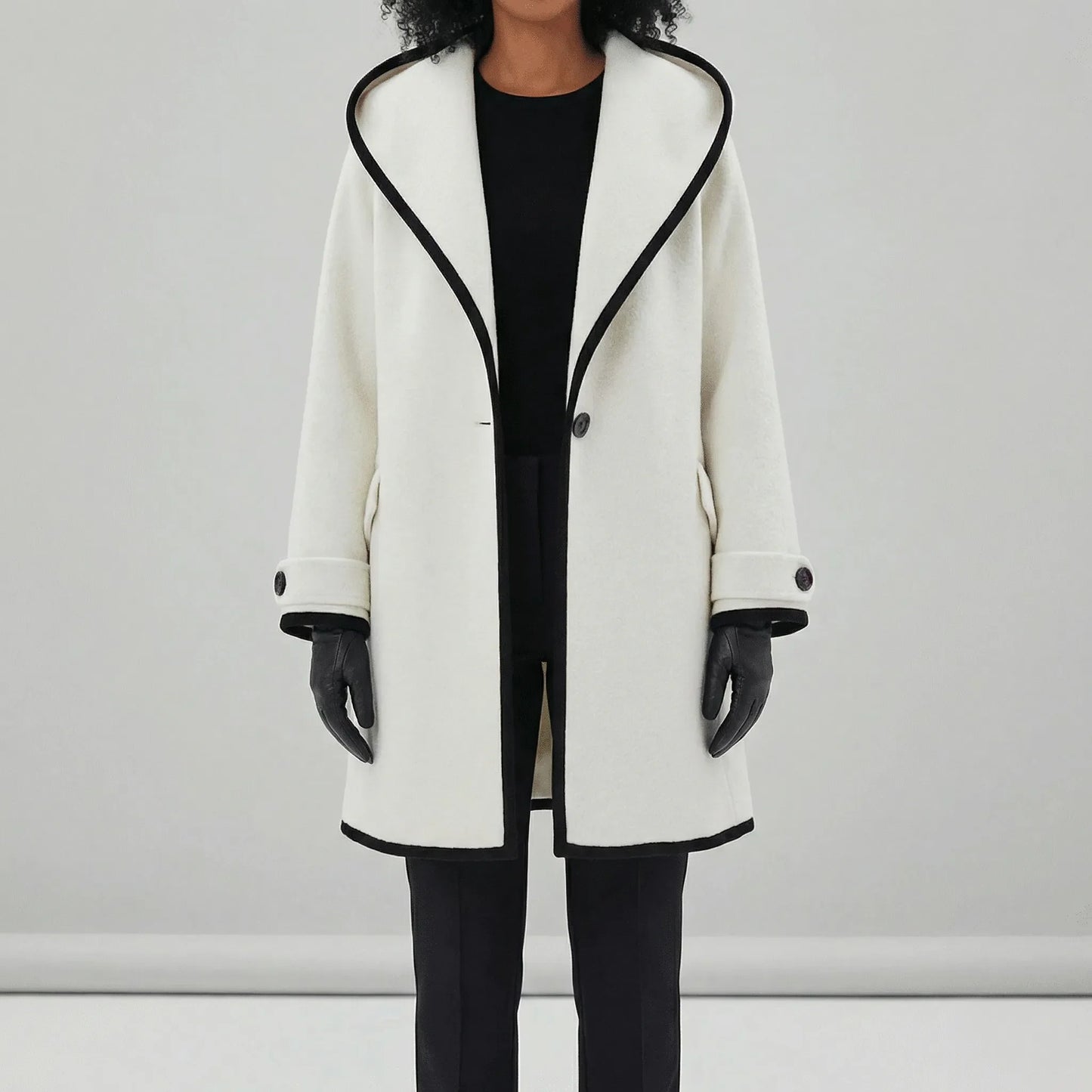 Oversized Coat With Wide Lapels - Lillian
