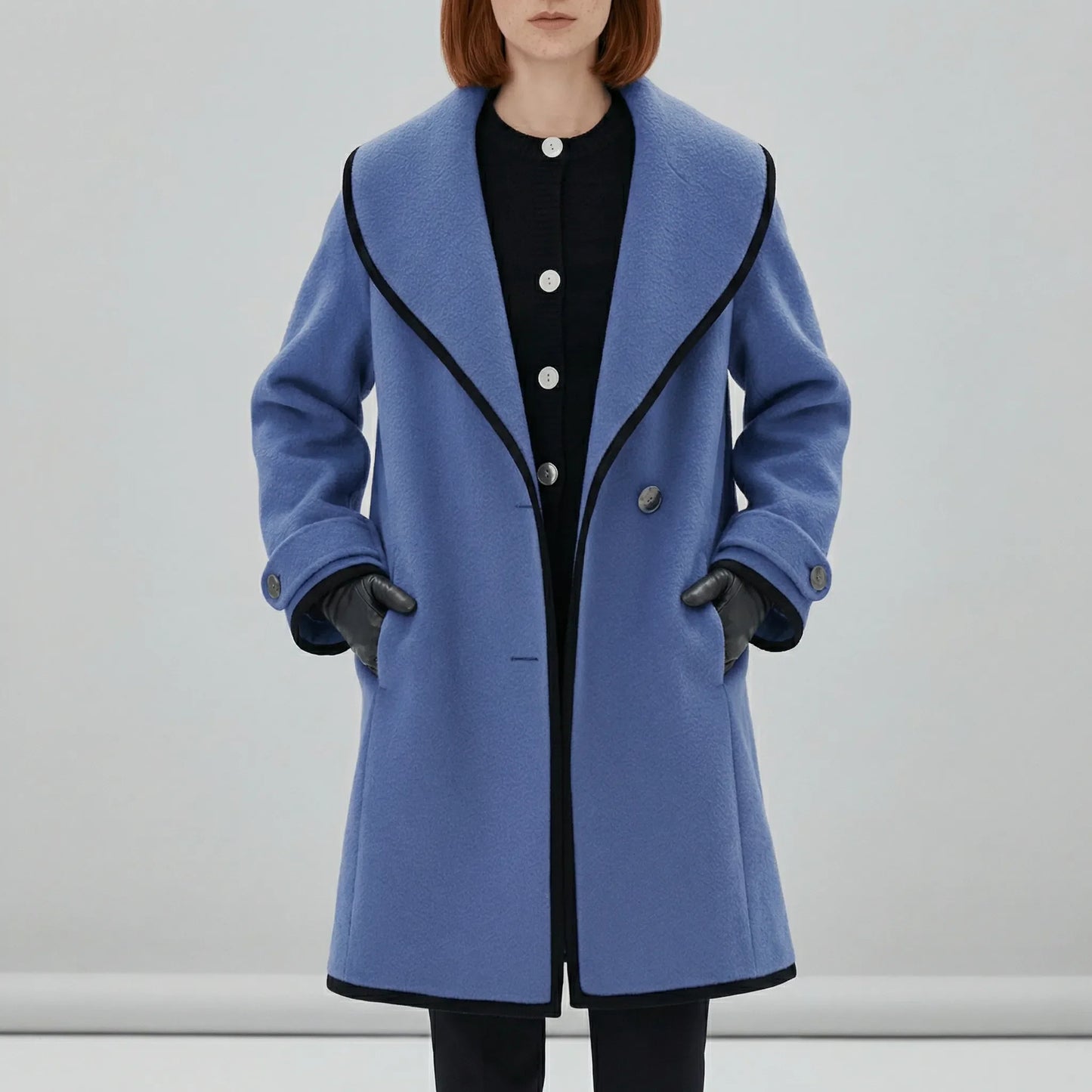 Oversized Coat With Wide Lapels - Lillian