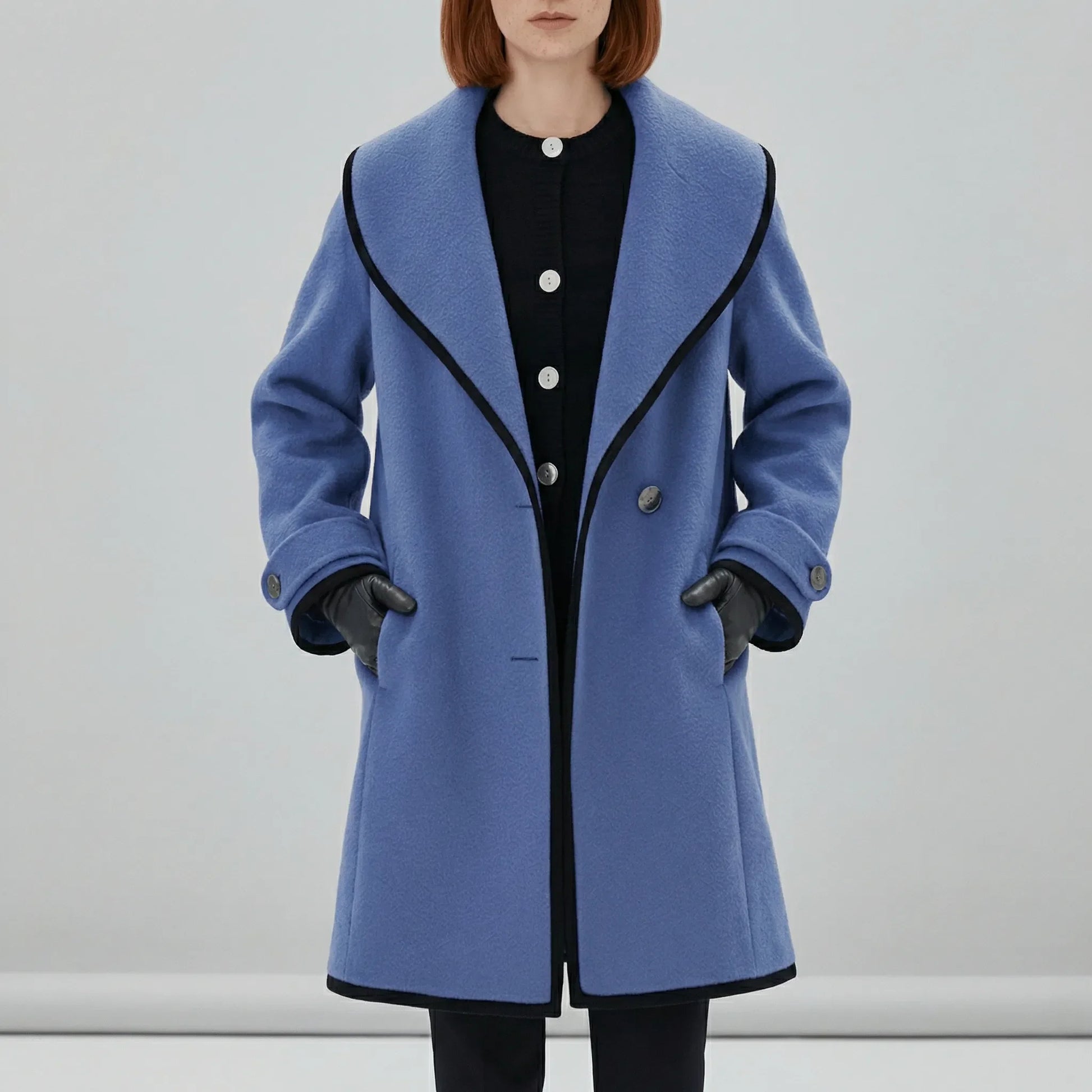 Oversized Coat With Wide Lapels - Lillian