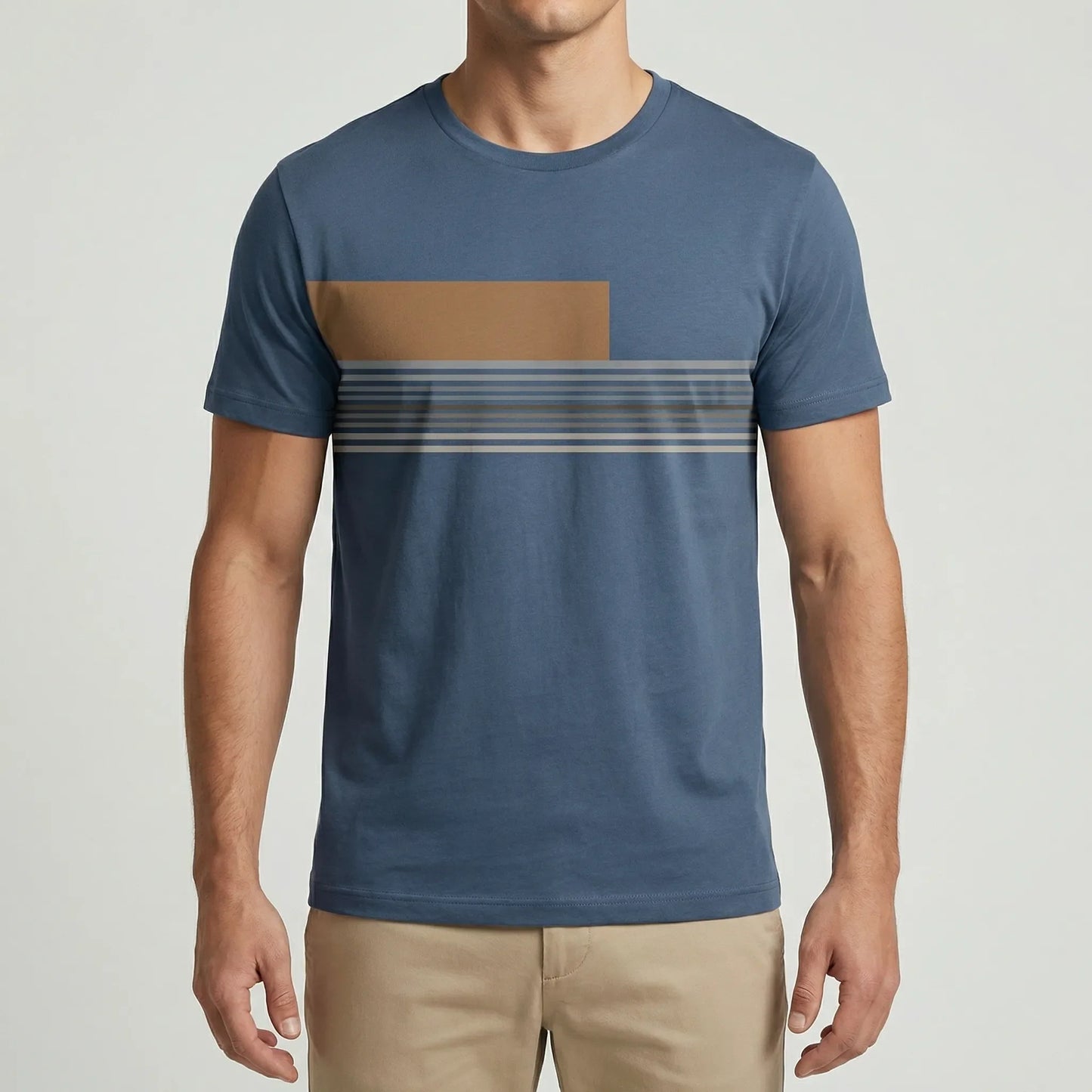 Oversized Color-Block Crew Neck Tee - Jesse