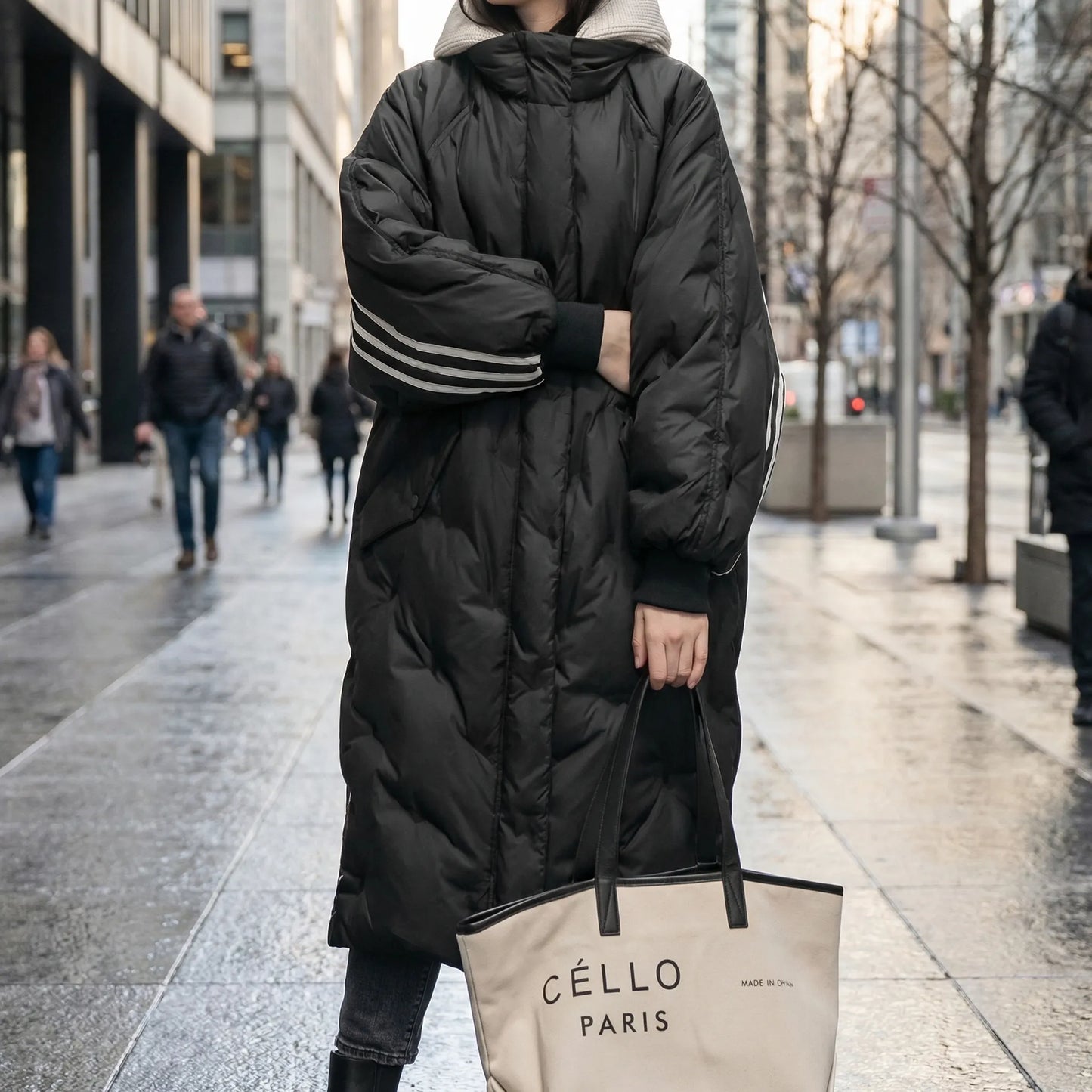 Oversized Quilted Coat For Women - Kimberly