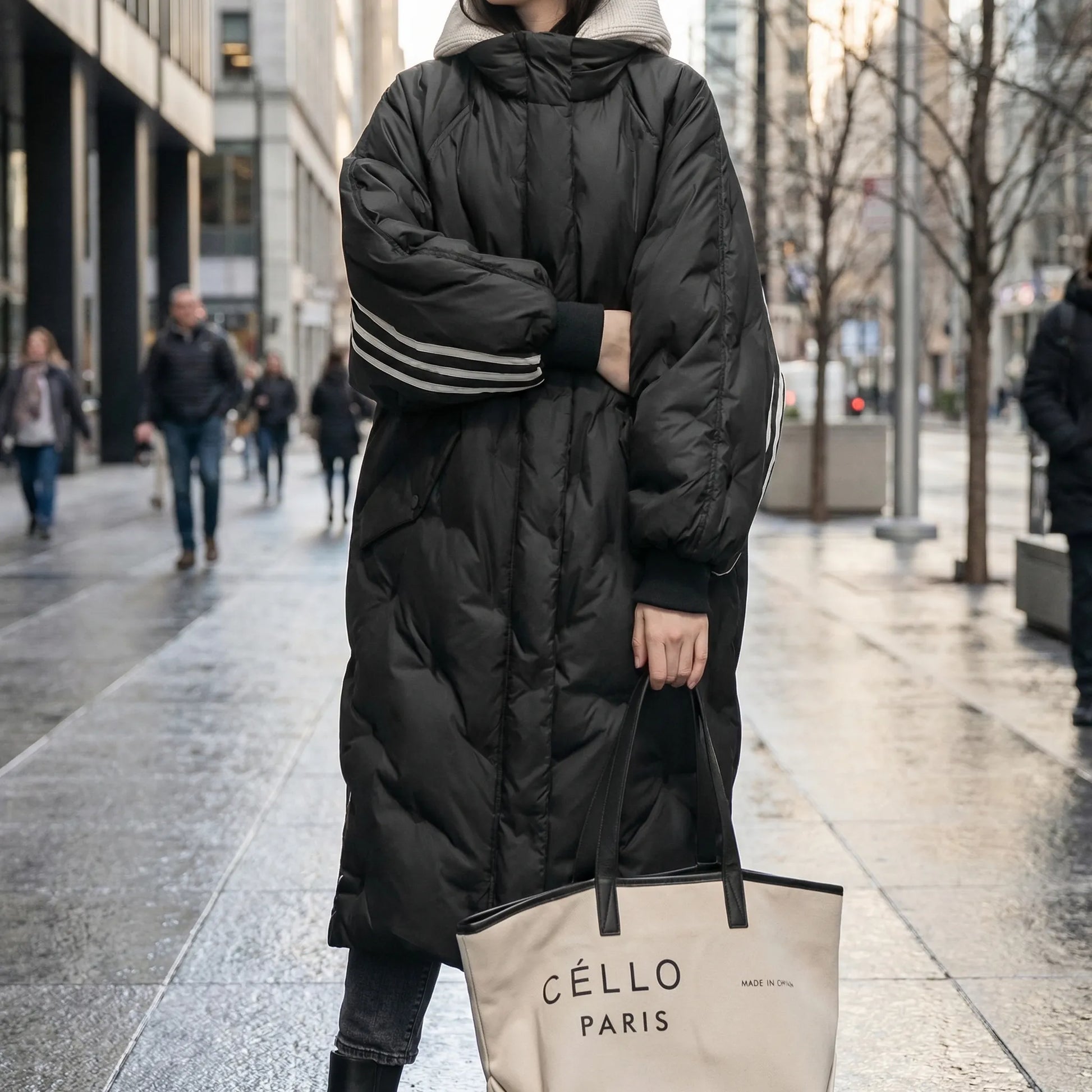 Oversized Quilted Coat For Women - Kimberly