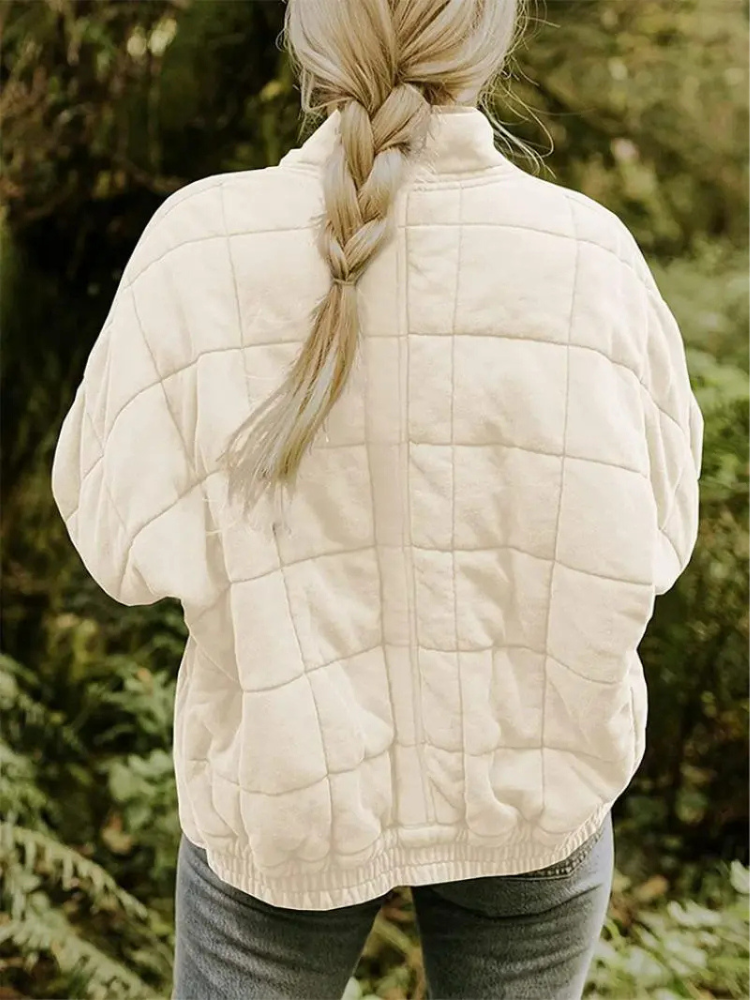Oversized Quilted Zip-Up Jacket - Kathy