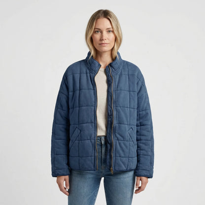Oversized Quilted Zip-Up Jacket - Kathy