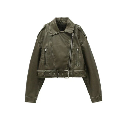 Oversized Vintage Biker Jacket - Jane
