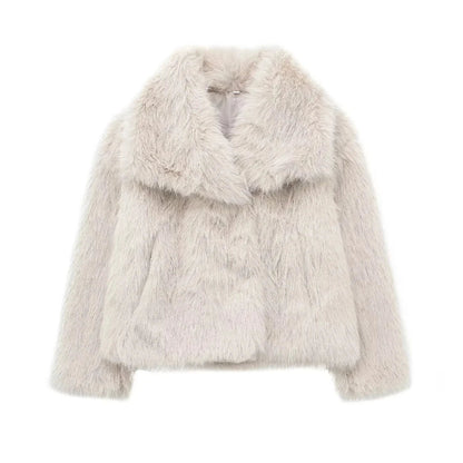 Oversized Winter Coat With Faux-Fur Finish - Elena