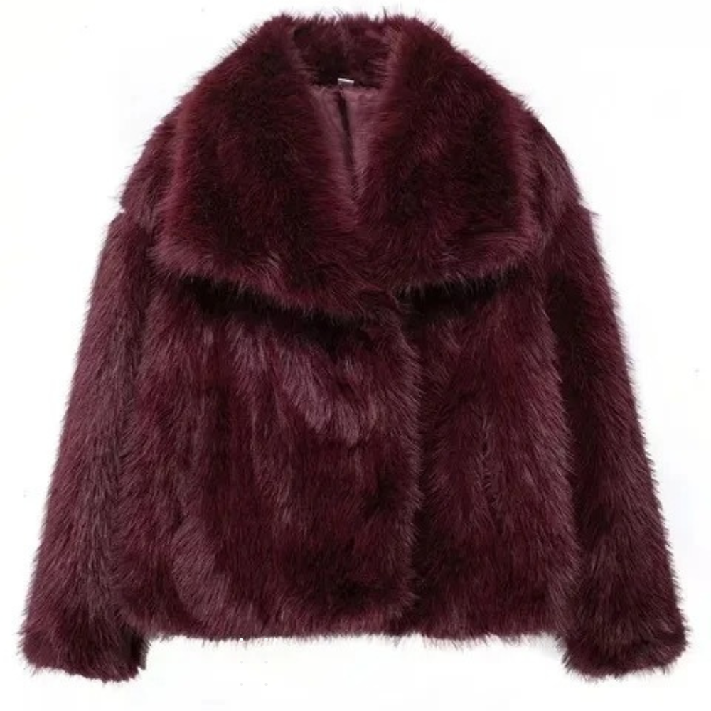 Oversized Winter Coat With Faux-Fur Finish - Elena