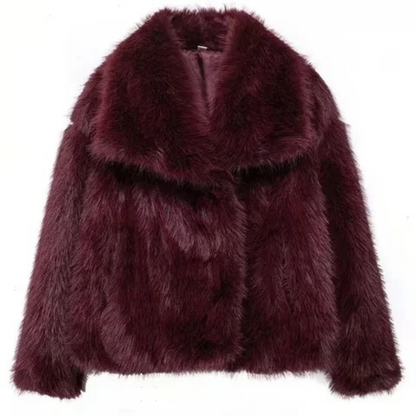 Oversized Winter Coat With Faux-Fur Finish - Elena