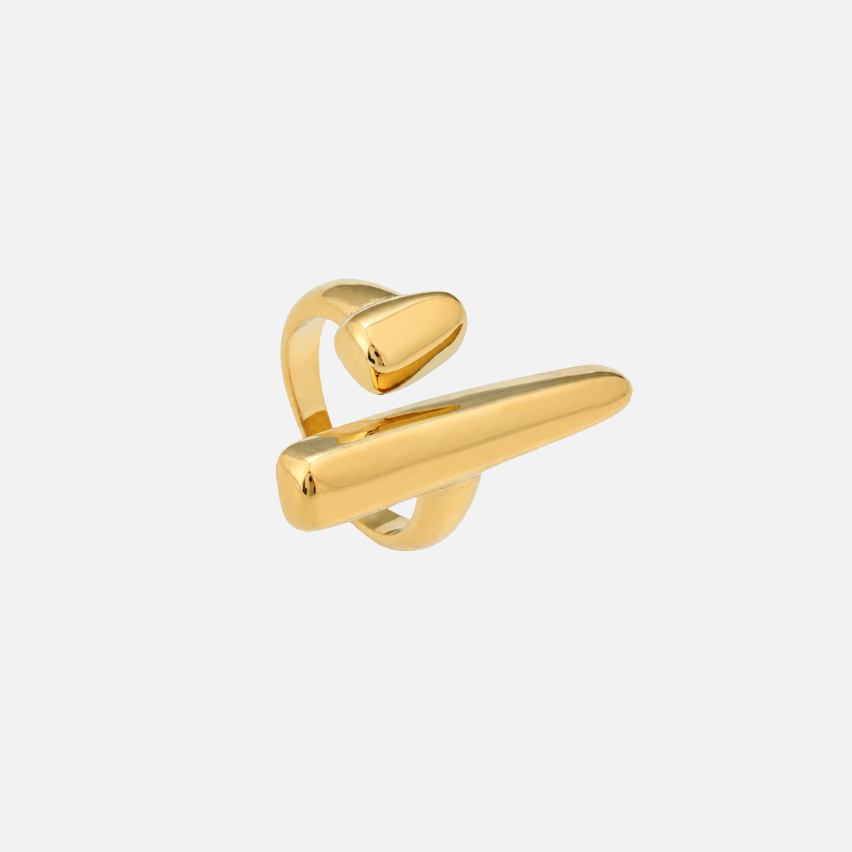 Axis Adjustable Sculptural Gold Ring 2