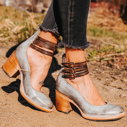 Autumnal & stylish women's leather shoes with slip-resistant sole – Amalia