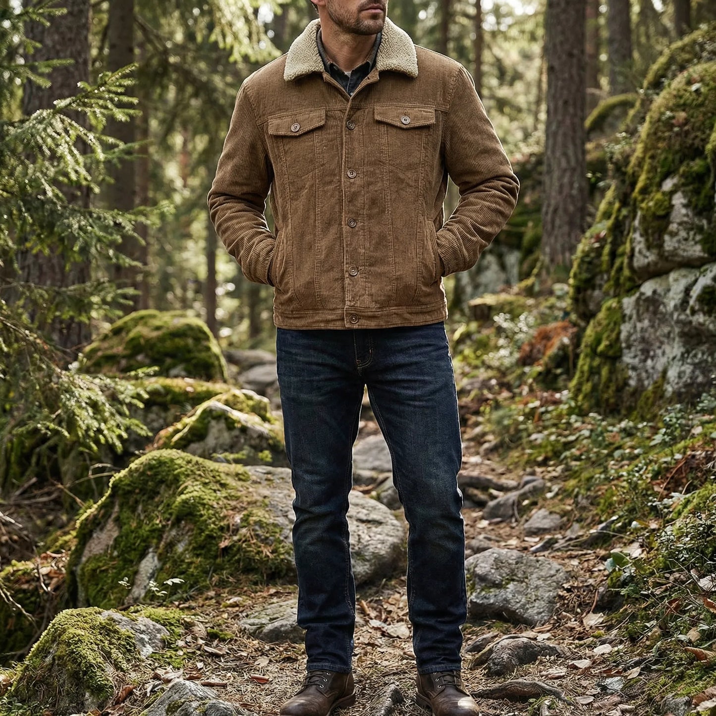 Padded Casual Jacket With Collar - Niko