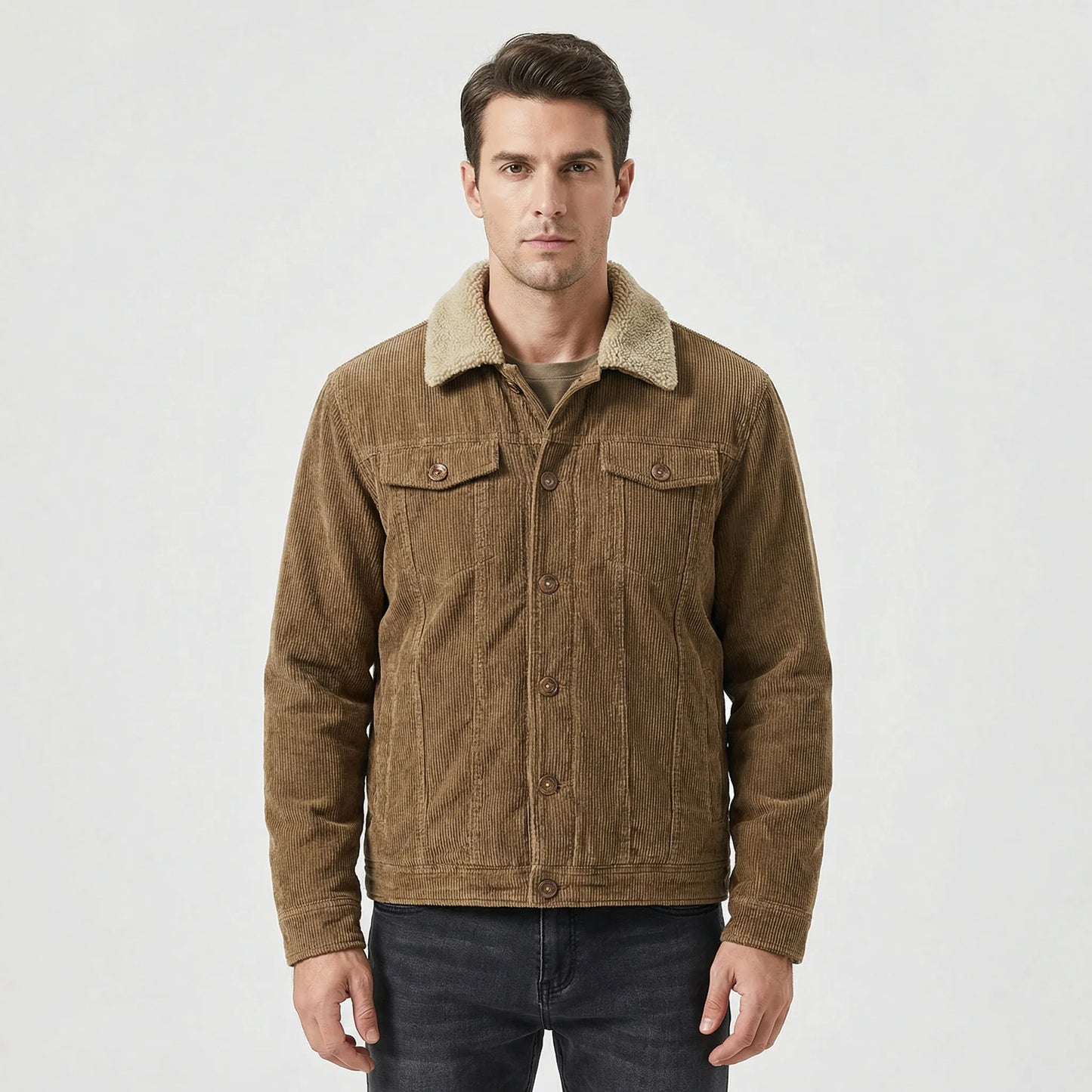 Padded Casual Jacket With Collar - Niko