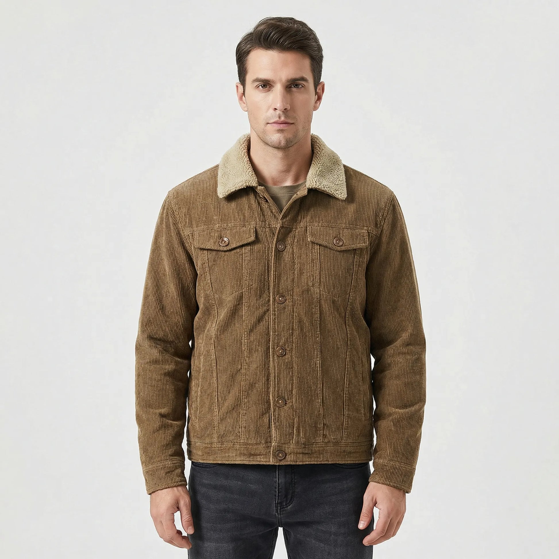 Padded Casual Jacket With Collar - Niko