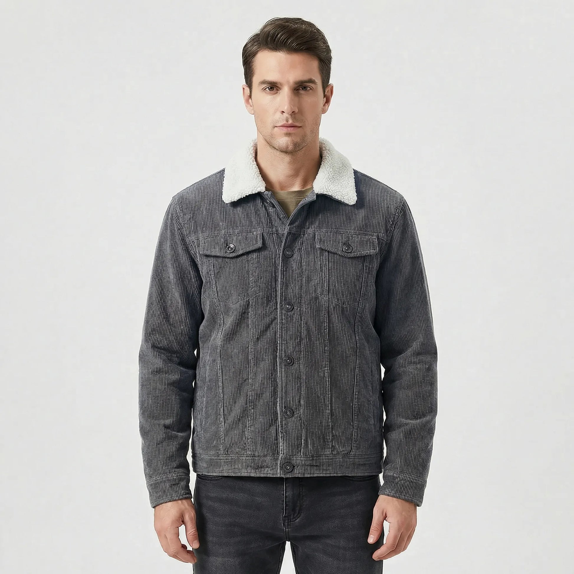 Padded Casual Jacket With Collar - Niko