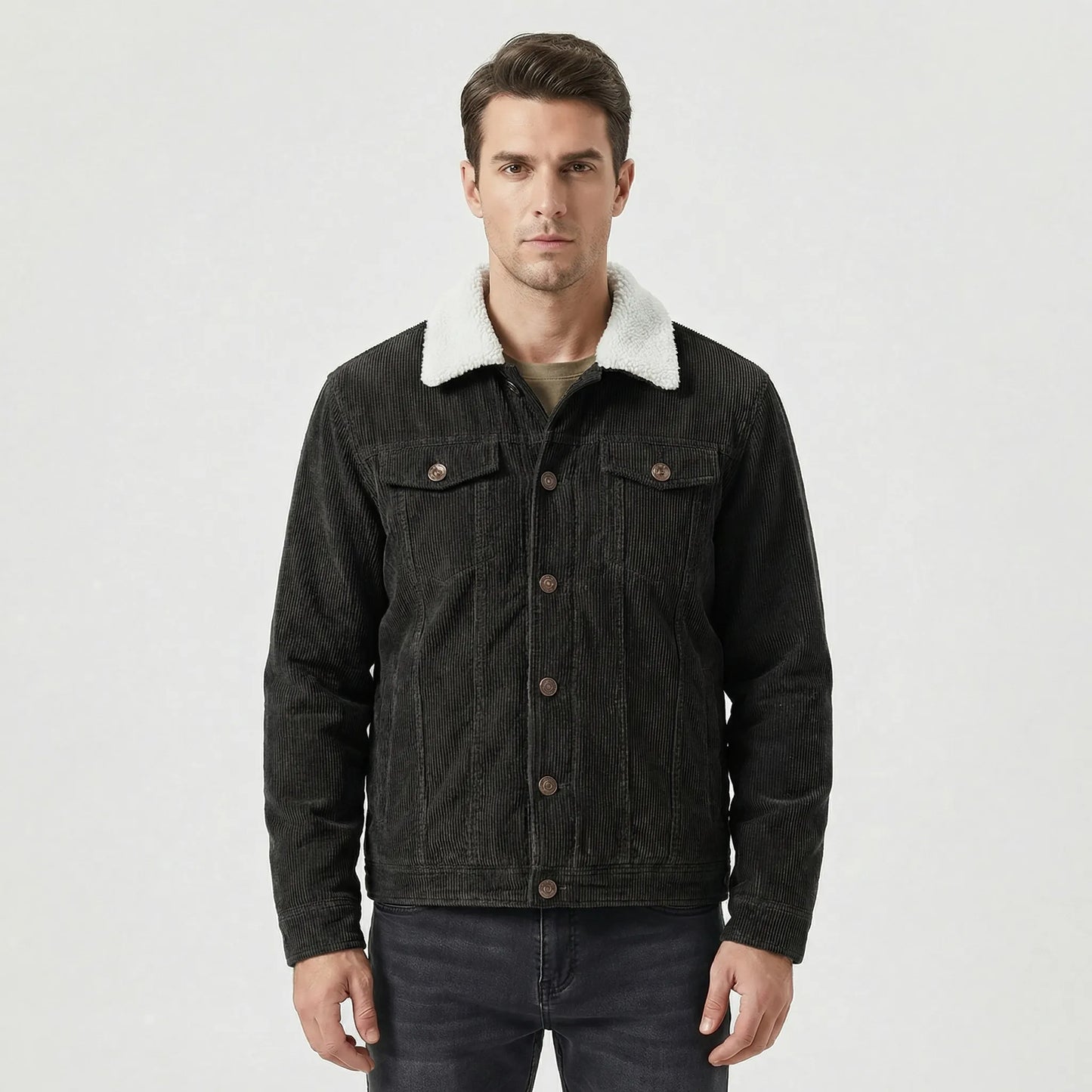 Padded Casual Jacket With Collar - Niko