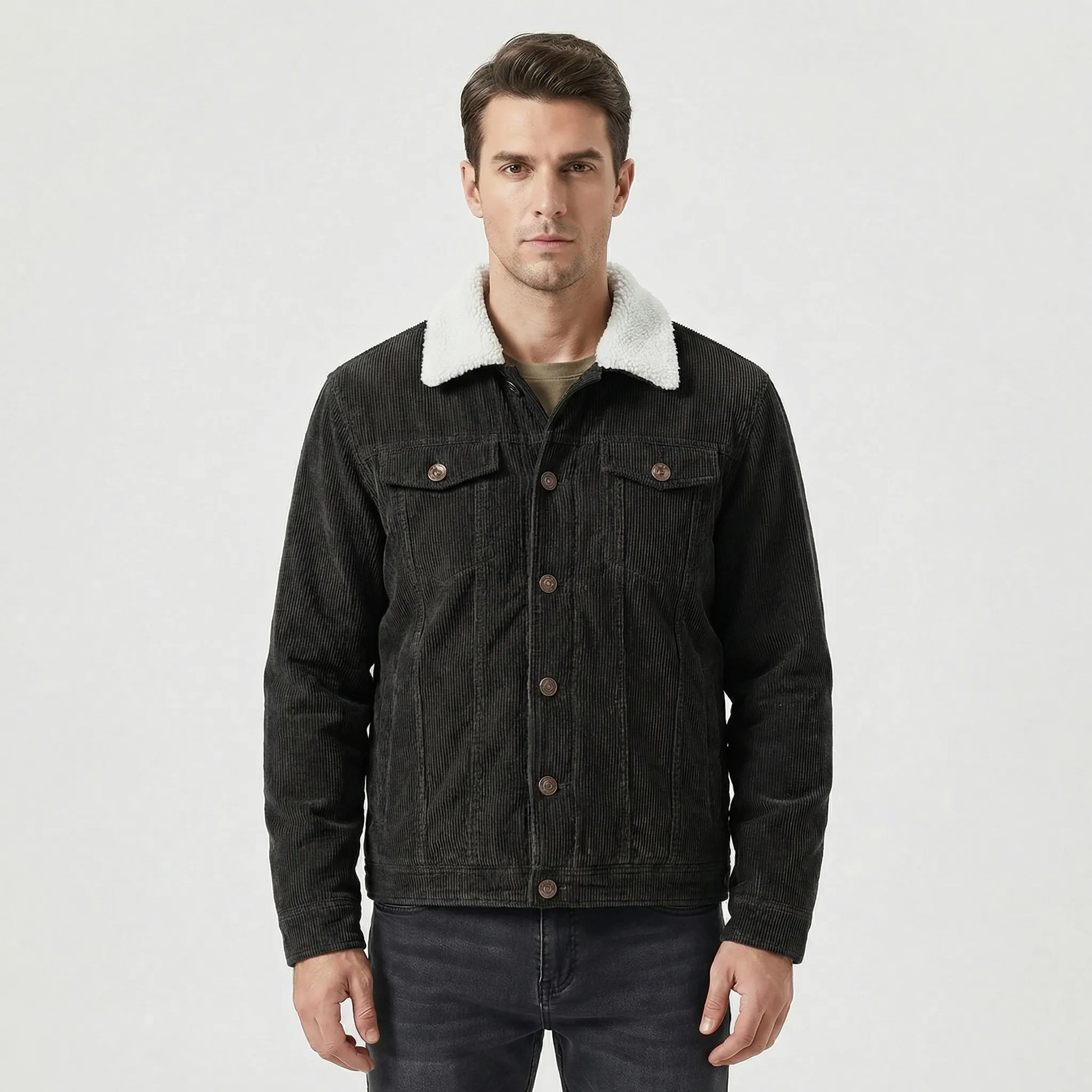 Padded Casual Jacket With Collar - Niko