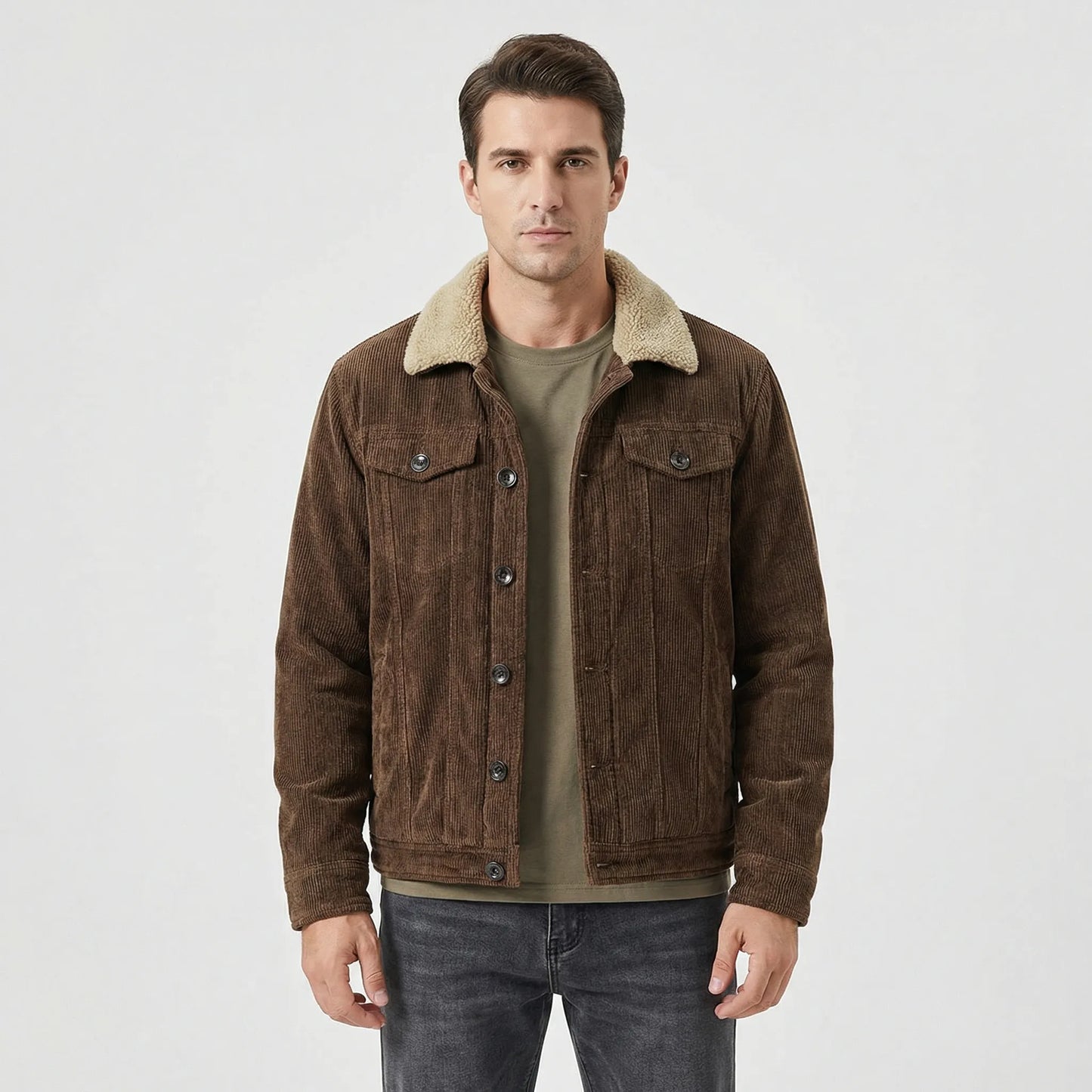 Padded Casual Jacket With Collar - Niko