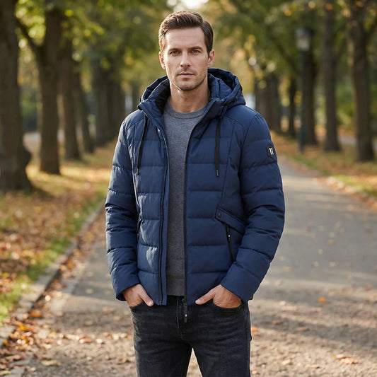 Padded Hooded Men's Winter Jacket - Tomas