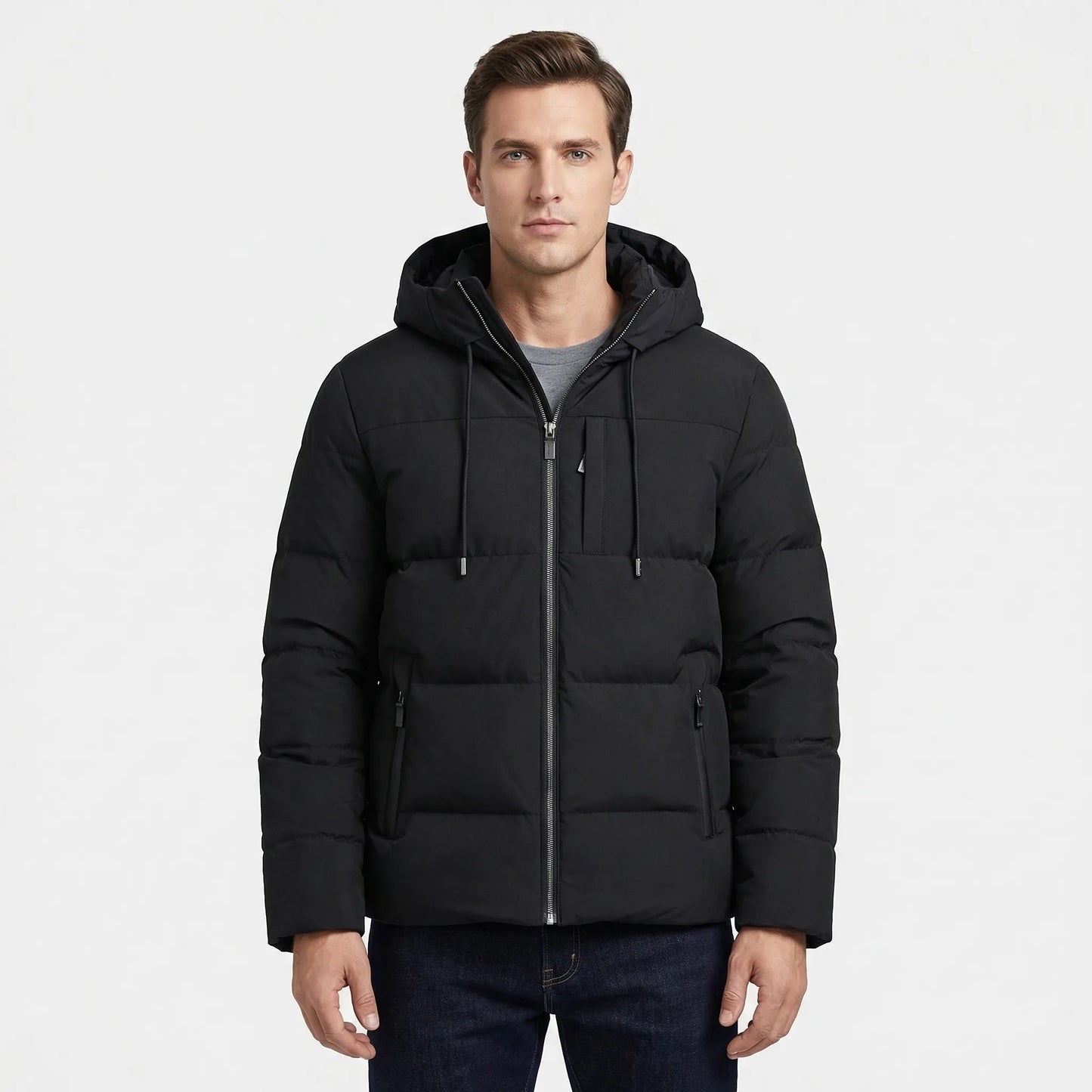 Padded Hooded Men's Winter Jacket - Tomas