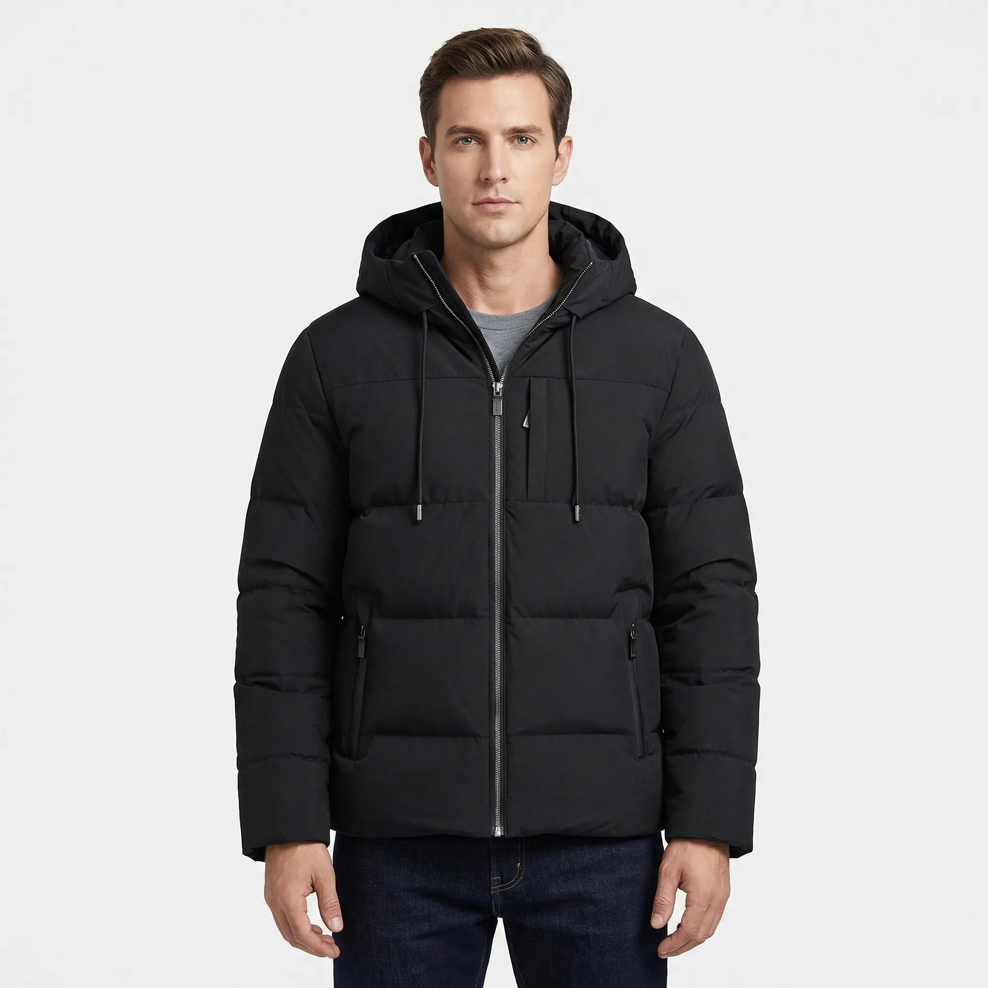 Padded Hooded Men's Winter Jacket - Tomas