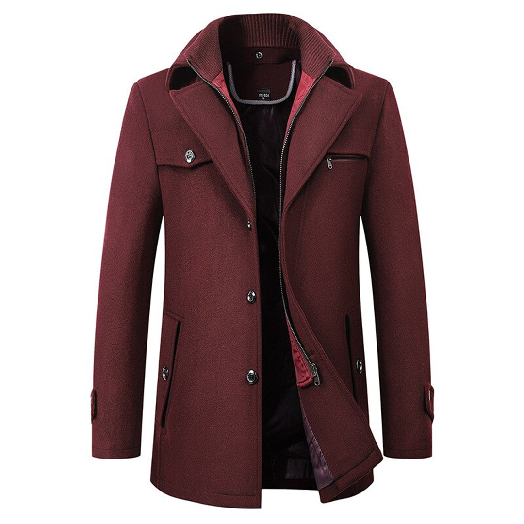 Padded Men's Overcoat With Structured Fit - Miguel