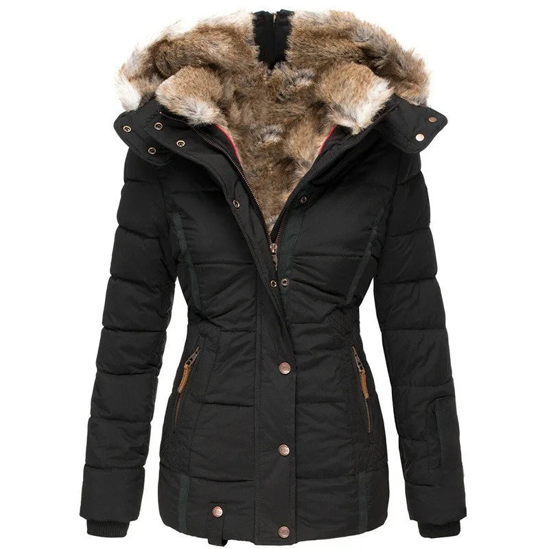 Padded Winter Coat With Fur-Trimmed Hood - Henrietta