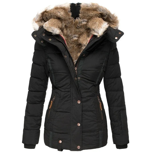 Padded Winter Coat With Fur-Trimmed Hood - Henrietta