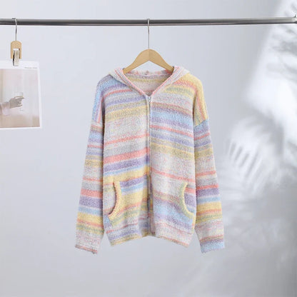 Pastel Striped Zip Jacket - Patricia