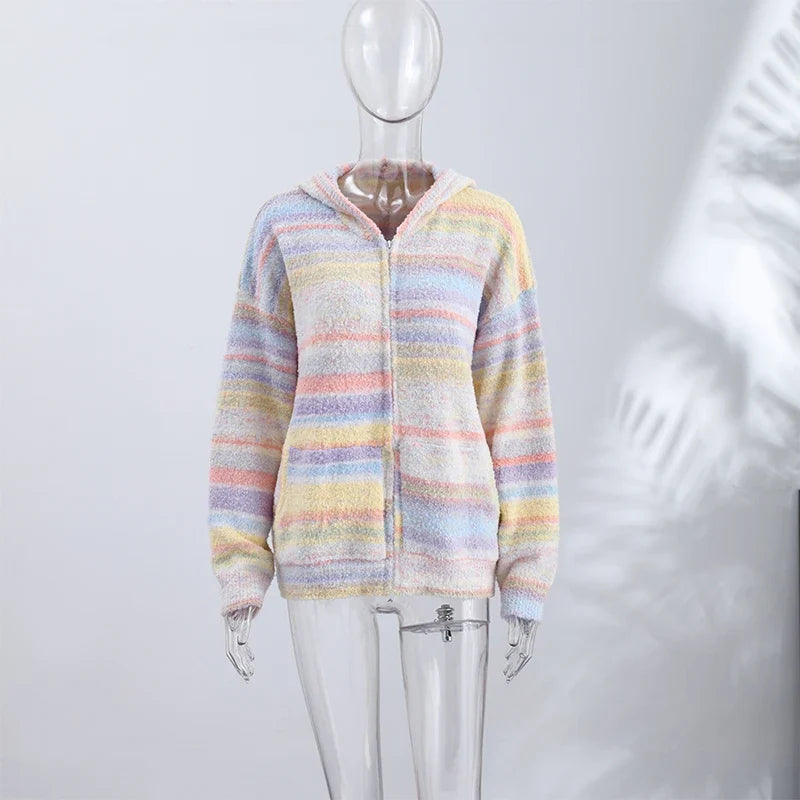 Pastel Striped Zip Jacket - Patricia