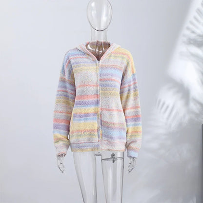 Pastel Striped Zip Jacket - Patricia