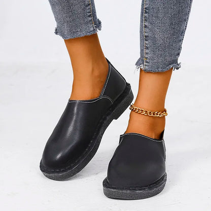 Patchwork Slip-On Flat Loafer - Cecilia
