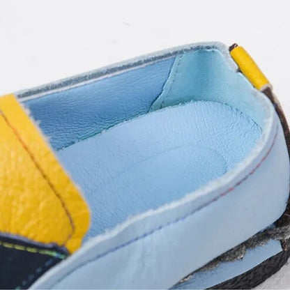 Patchwork Slip-On Flat Loafer - Cecilia