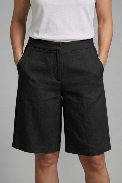 Women's High-Waisted Tailored Summer Shorts, Relaxed Everyday Fit 4